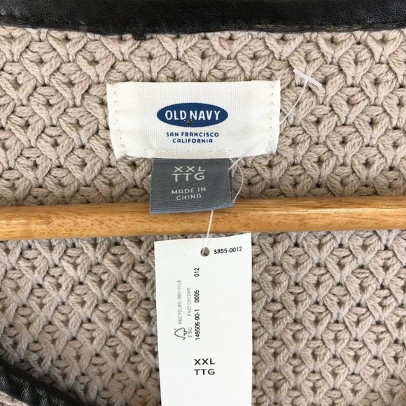New Old Navy Knit Front Zip Sweater Cardigan size XXL - Picture 3 of 8